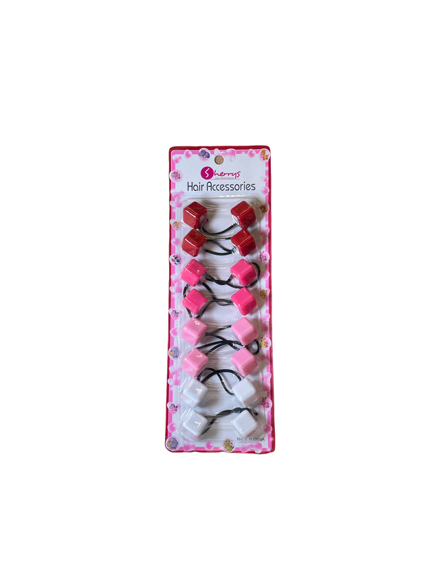 Hair Bobbles Square (Pink)