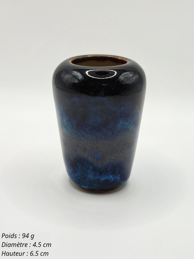 Mini vase &quot;Bleu de titane&quot;, modèle &quot;Barbapapa&quot;