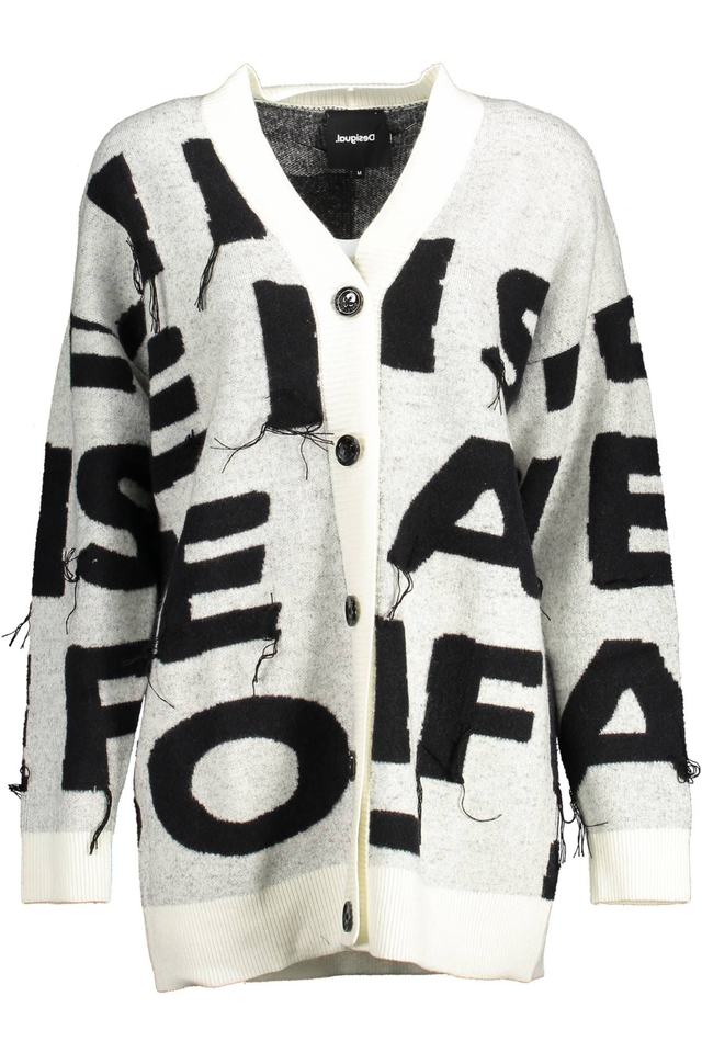 DESIGUAL CARDIGAN DONNA BIANCO
