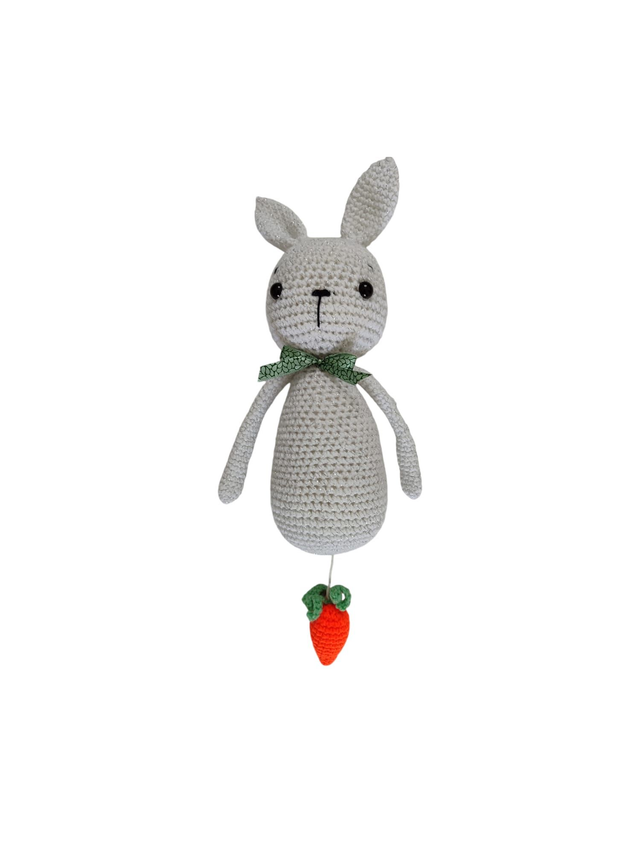 Boîte à musique lapin avec sa carotte