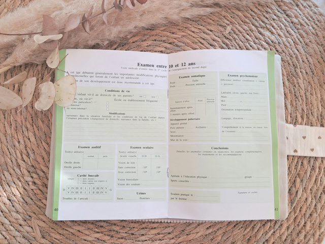 Protège carnet de santé "arc en ciel marron"