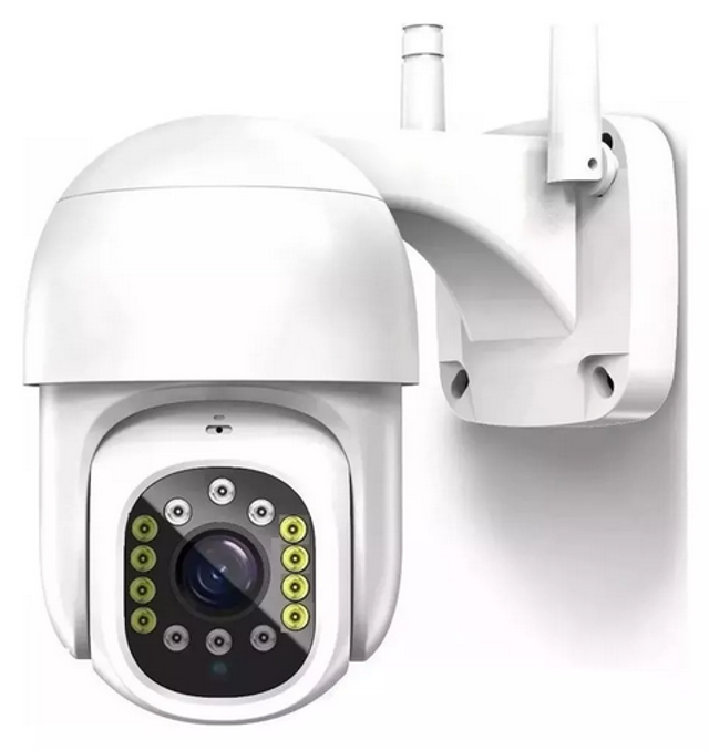 Cámara de seguridad Yoosee motorizada con resolución de 1080p visión nocturna incluida blanca