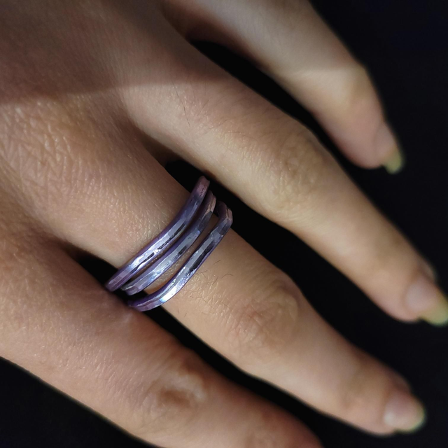 Lilac Spiral Ring