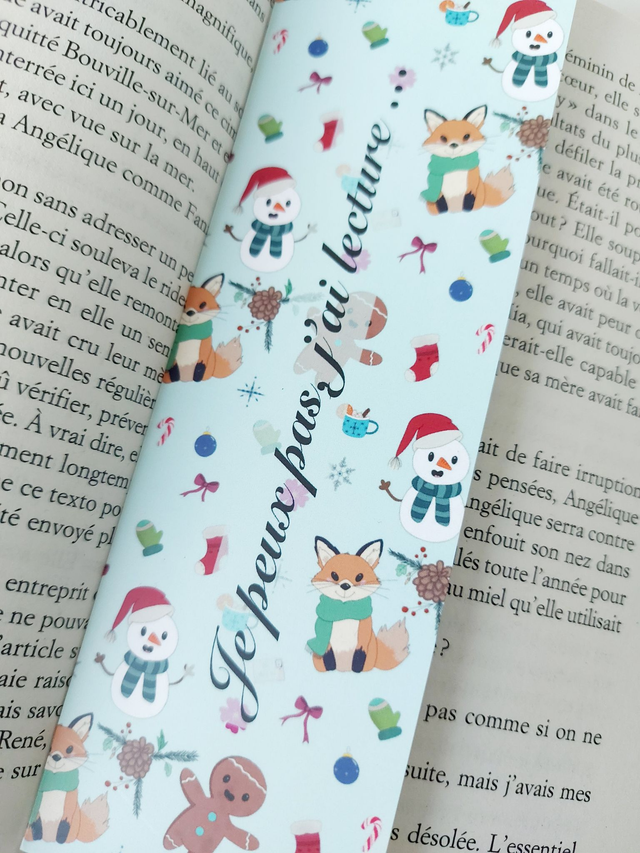 Marque-page illustré "Je peux pas, j'ai lecture..."| Papeterie fleurie et colorée