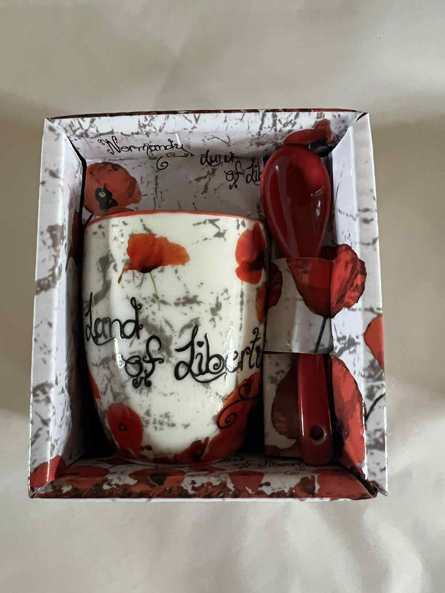 Mini mug + cuillère coquelicot