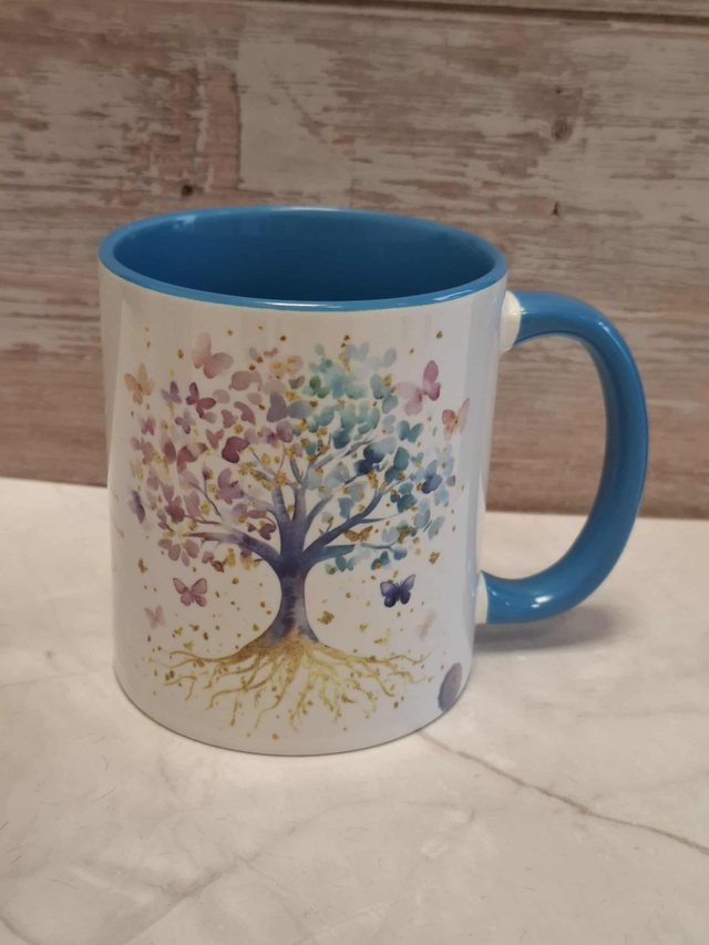 Mug bleu arbre de vie