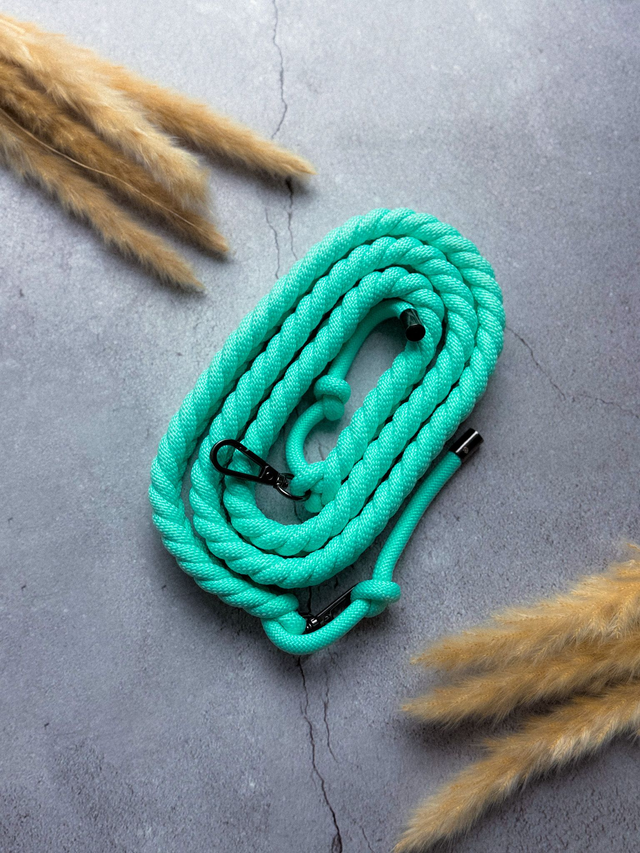 Bag Strap Braided (S) | mint-blau | Taschengurt