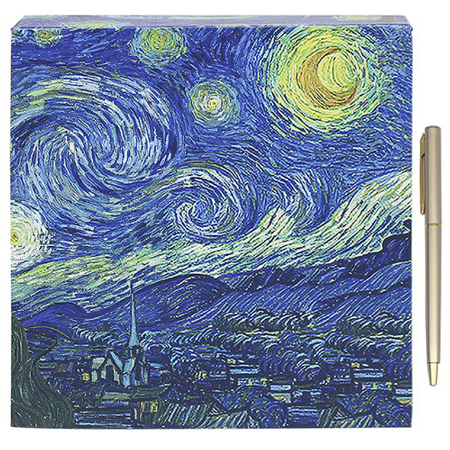 Stationery Van Gogh Starry Night Memo Block and Pen