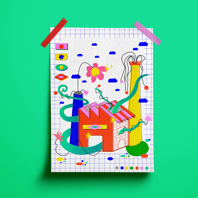 Affiche A5 Fish and Friends - Printemps