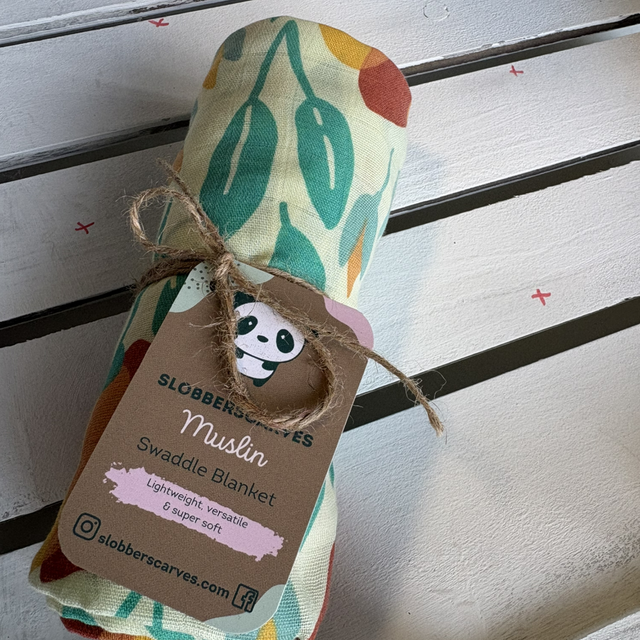 Bold Flowers Bamboo Muslin Swaddle Blanket