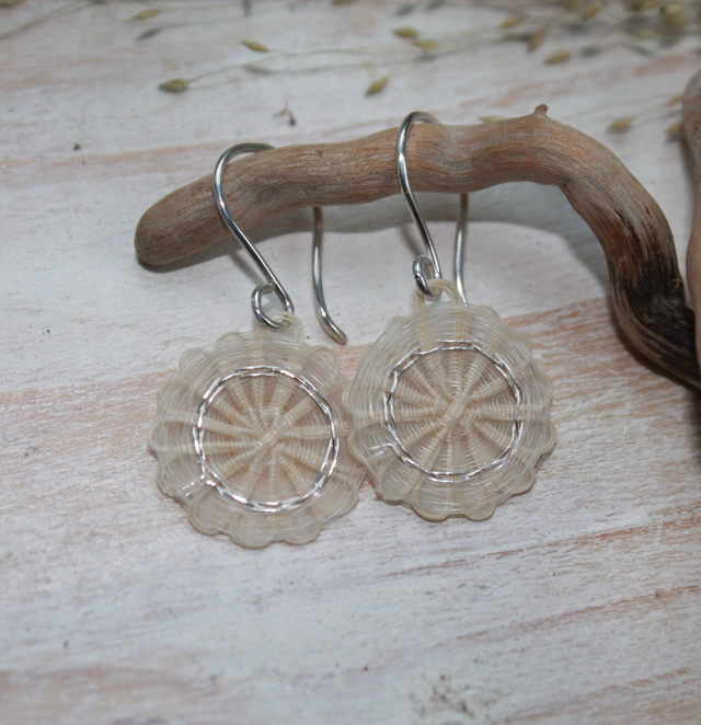 Boucles d'oreilles tissés en crin de cheval