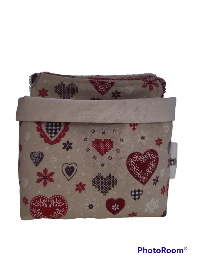 Lingettes Lavables &quot;CHALET&quot; fond blanc