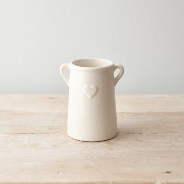 Embossed Heart Planter, 11.5cm