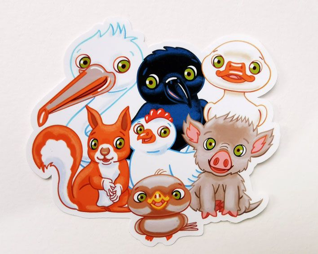 Die-Cut-Sticker "Böhms Tierleben" / "Boehms Animal Life"