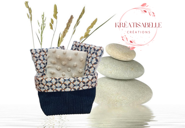 Lingettes + panier Ton "GRIS/NOIR"