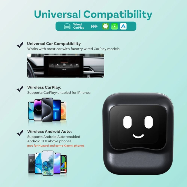 Nano CarPlay AI Box – YouTube & Netflix | Draadloze CarPlay & Android Auto