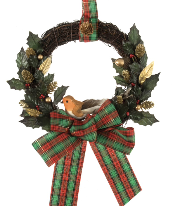 Wreath Kit: Traditional Tartan: 20cm