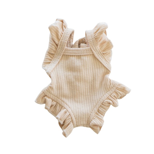 Body beige volants striée