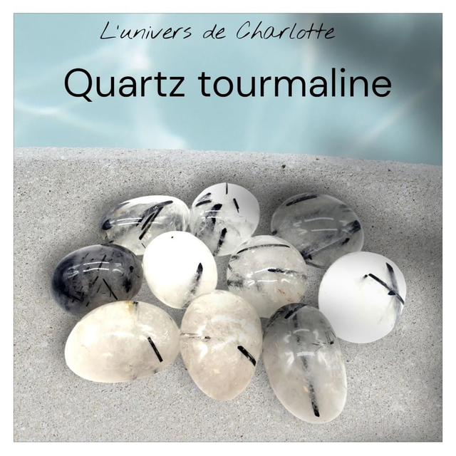 Pierre roulée &quot;Quartz tourmaline&quot;
