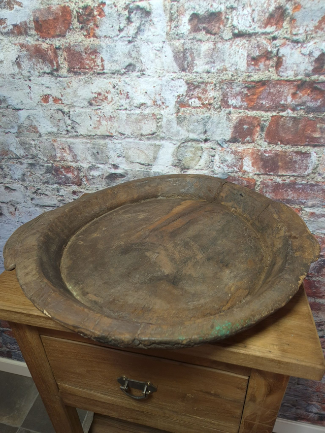 Chapati schaal, oud hout - XL