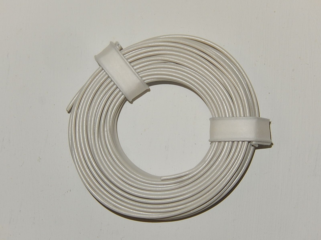 câble souple blanc 0,14mm² 10ml Herkat 3616