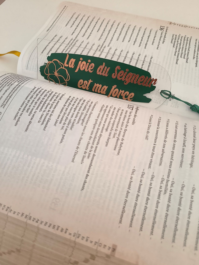 Marque-page "La joie du Seigneur est ma force"