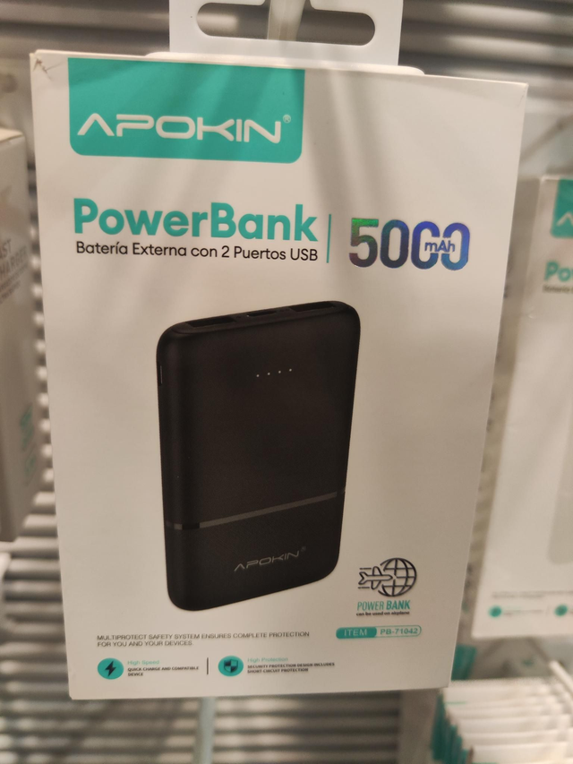 Apokin PowerBank 2USB 1C   5000mAh