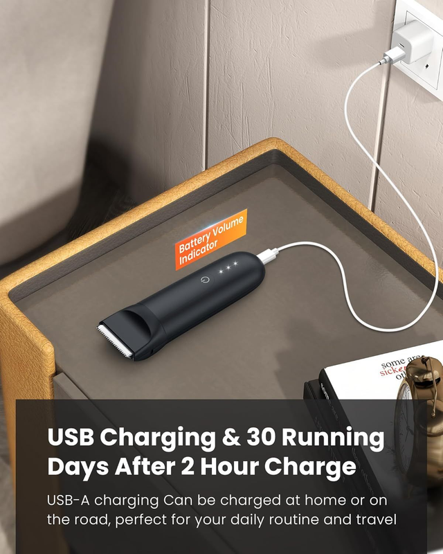 Tondeuse Corps & Zones Intimes Homme – Lames Céramique Étanche IPX7 FANZTECH Rechargeable