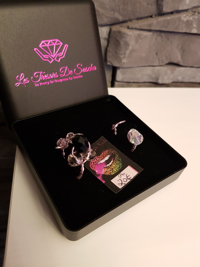 Bagues Cristal Parure Deux Bagues