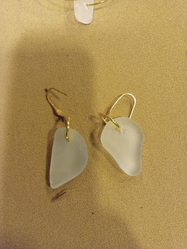 Orecchini Sea Glass celeste chiaro