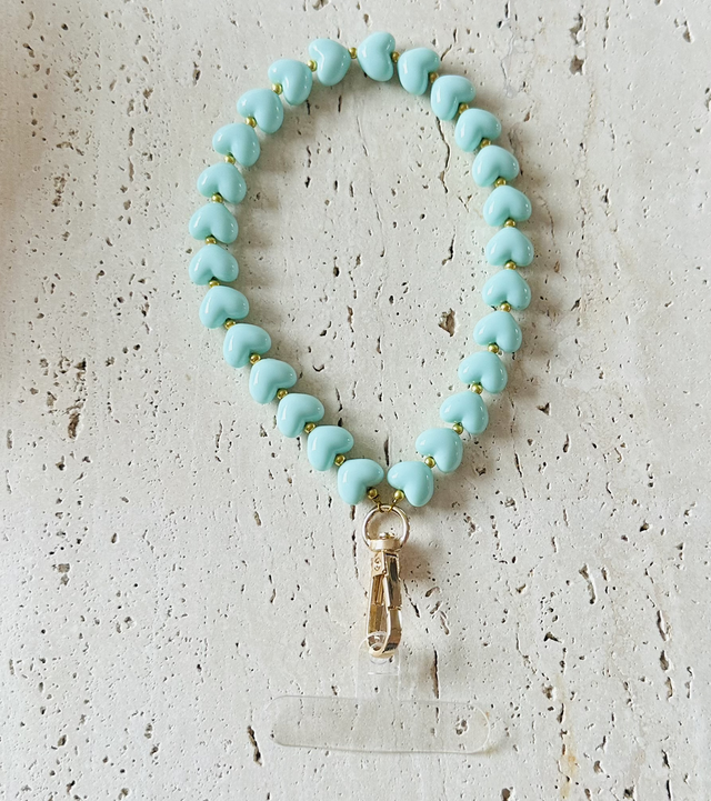 Kleine hartjes Telefoonkoort mint 