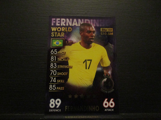 Fernandinho - World Star Match Attax 101 Original Trading Card
