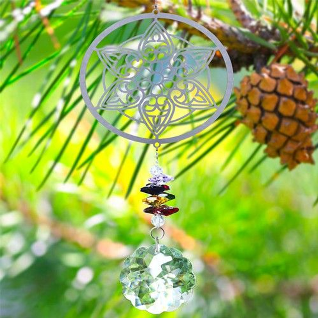 Attrape-soleil en cristal Mandala