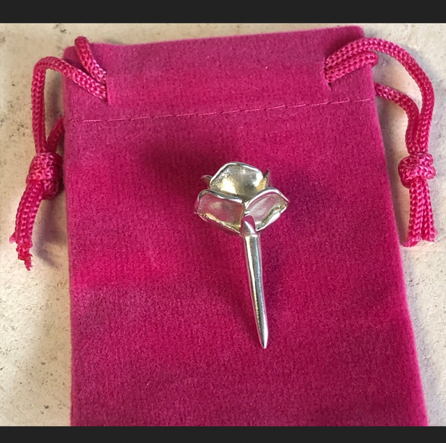 christening Birthday cake candle holder handmade Sterling silver