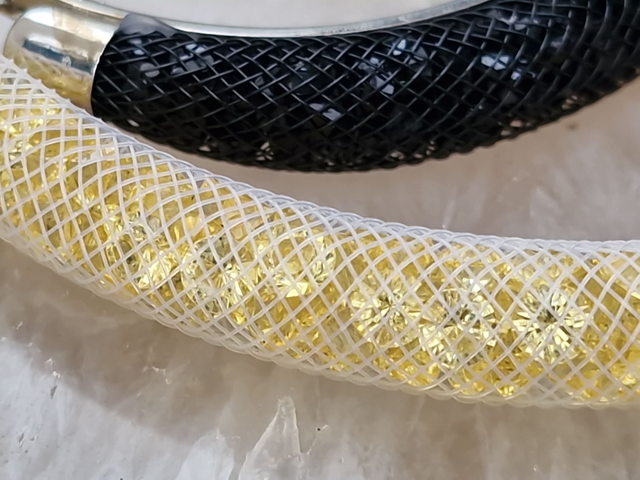 Parure Créoles Cristal Noir Collier Ras De Cou Cristal Champagne