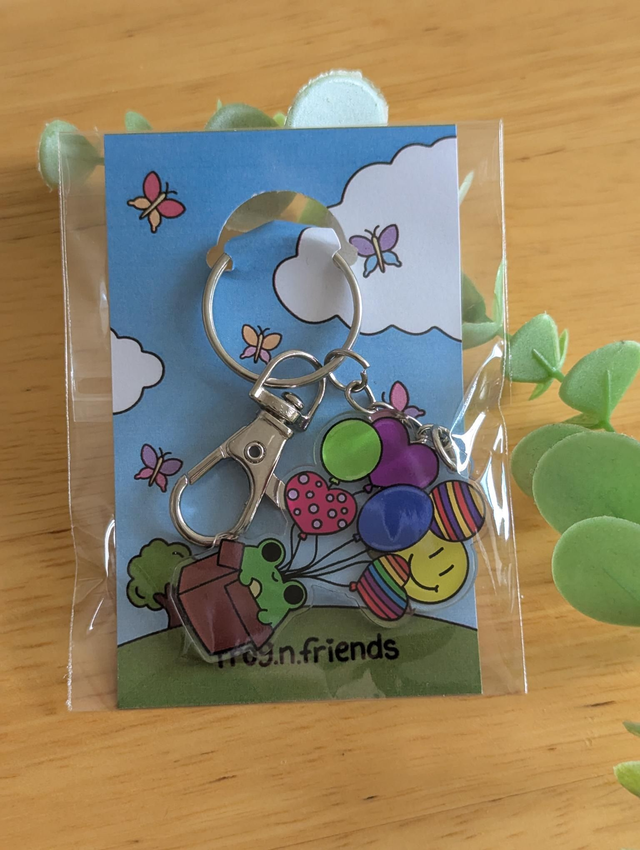 Balloon frog keyring 