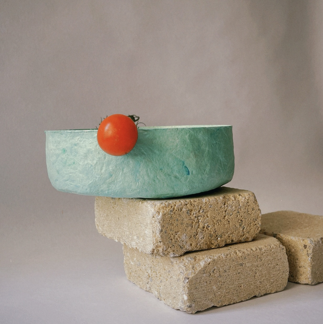 Vide poche en papier-plâtre vert clair