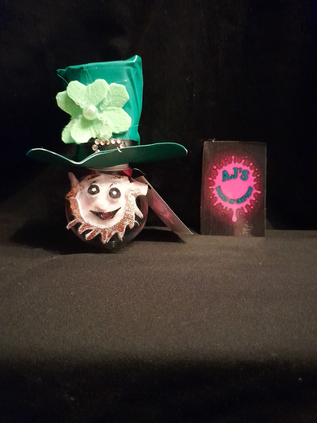 Leprechaun Custom Decorated &amp; Designed On 50ml Re-Fill Bauble (1)