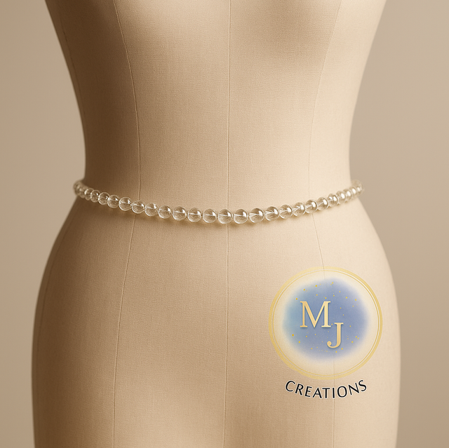 Heupketting op maat – Kristallen 8 mm  Handgemaakt | Op aanvraag