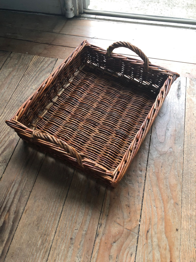 Plateau rectangulaire en osier brut