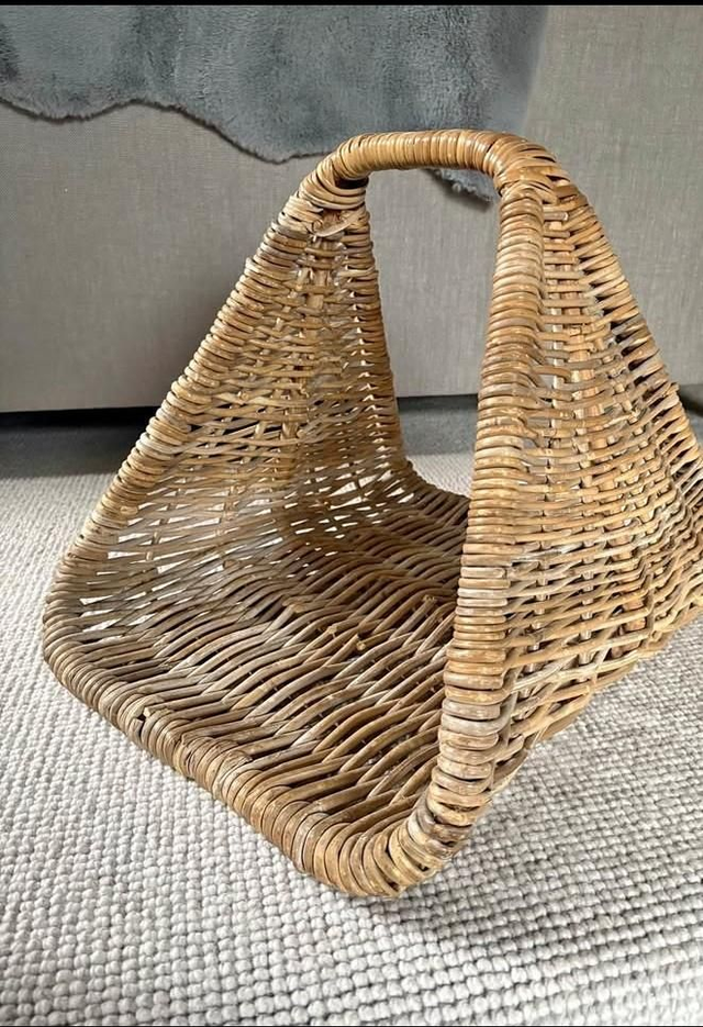 Vintage Rustic Log Basket 