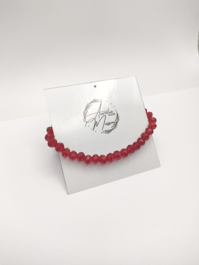 Bracelet Perles de verre élastique