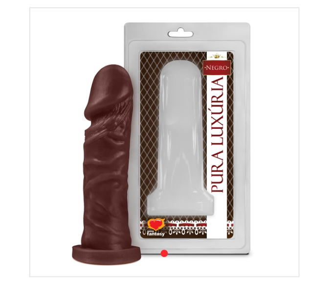 Pênis Realístico Negro Maciço - 15,3cm X 4cm Referência: PAN008