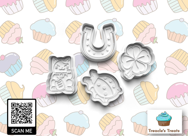 Lucky Charms Fondant/cookie stamps with cutters