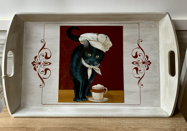 Plateau "chat et chocolat"