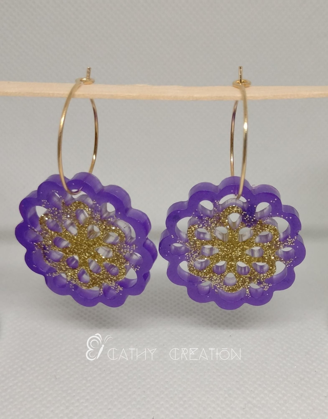 Boucles d'oreilles fleurs 