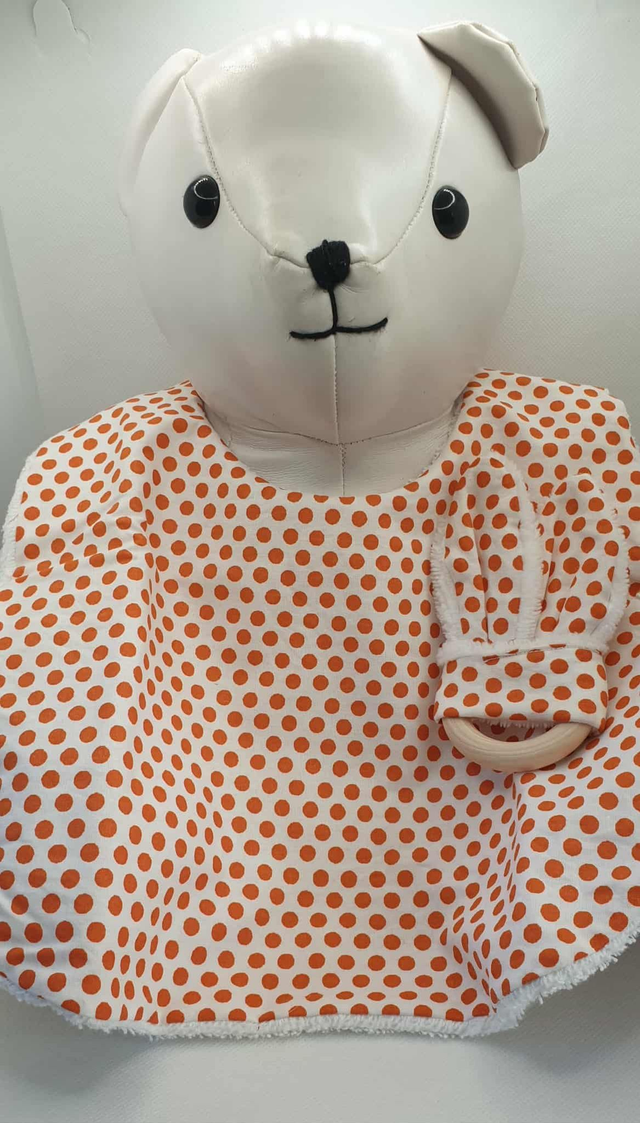 Ensemble 2 pièces blanc pois oranges