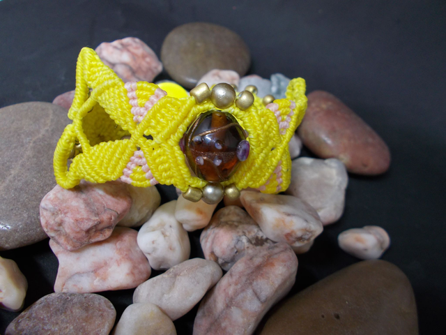 MANCHETTE EN MICRO-MACRAMÉ MODÈLE YUCATAN 