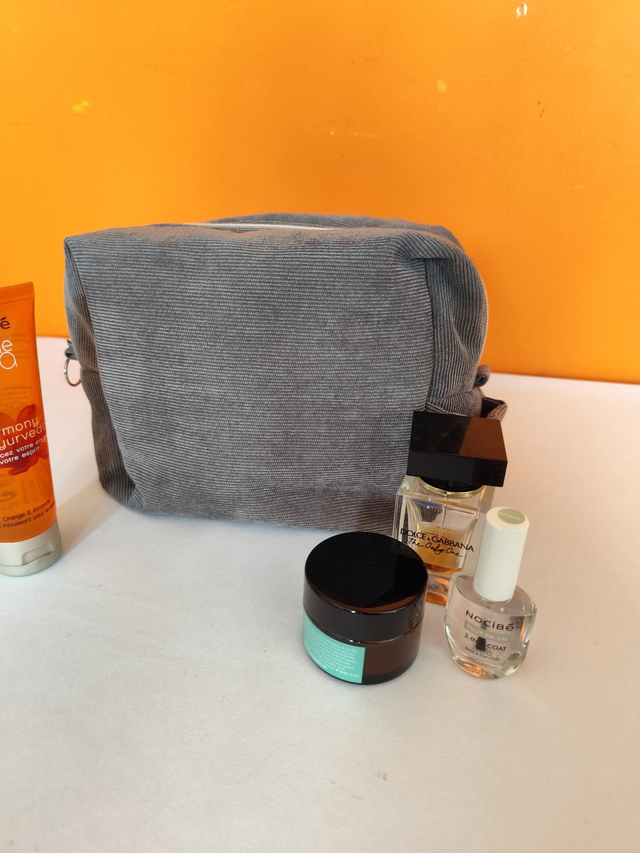 Trousse de toilette velours côtelé