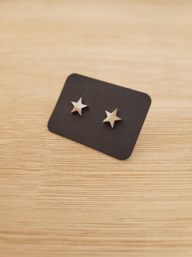 Stainless steel star stud earrings - SL-001